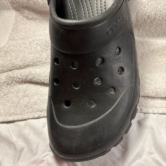 Crocs Off Road Sport Clogs Slides Black Men's Size 12 - Picture 10 of 10